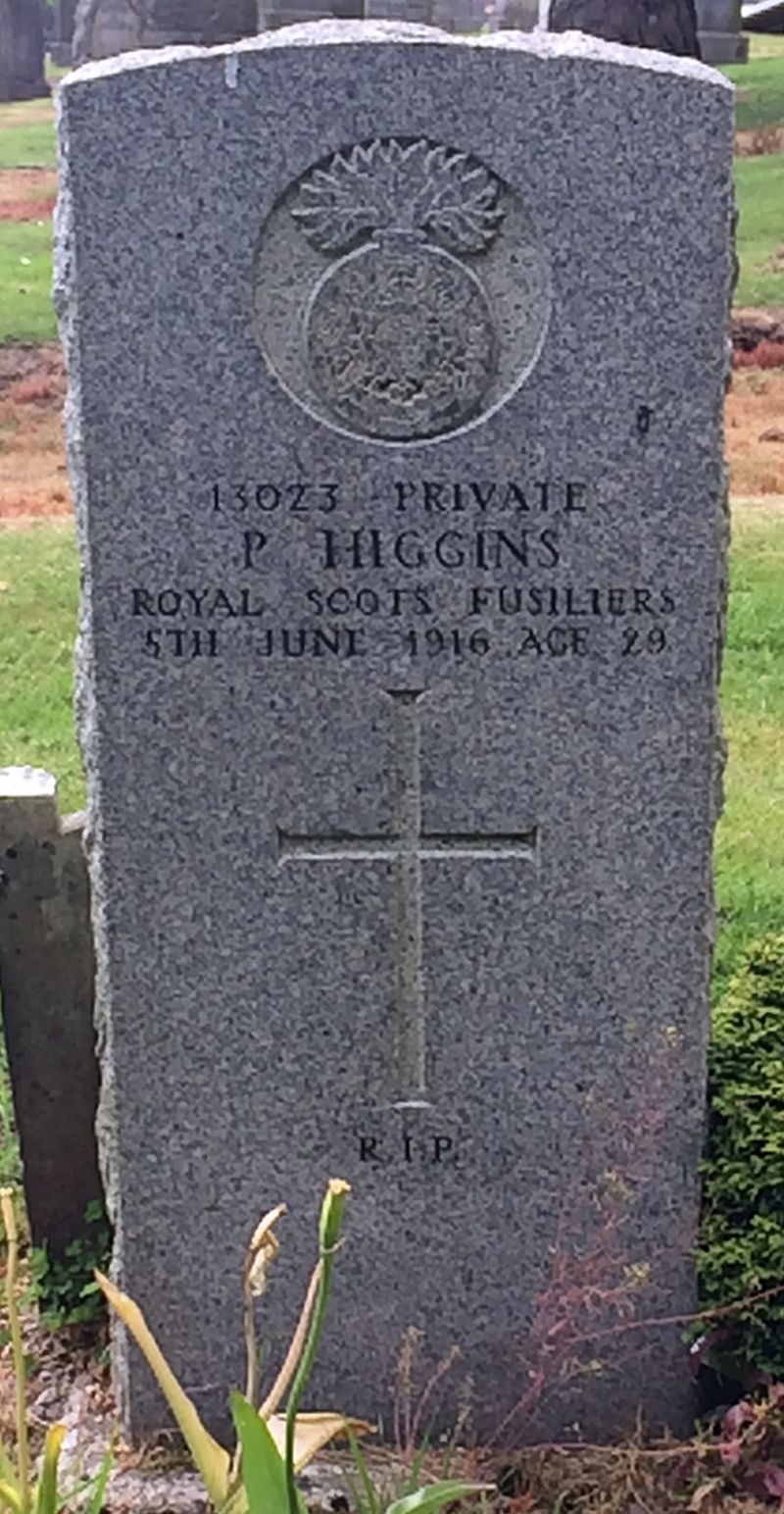 Peter Higgins Kilbarchan memorial